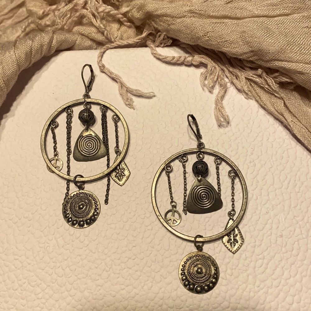 🌀🔅Adorable Rustic Stainless Boho Earrings 🔆☮️